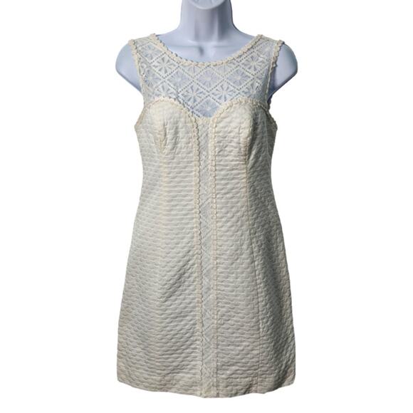 Lilly Pulitzer Sofia Resort  White Lace Shift Dress Mini Eyelet Detail Size 0 - Picture 2 of 10